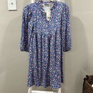 Women’s dress blue with pink flowers